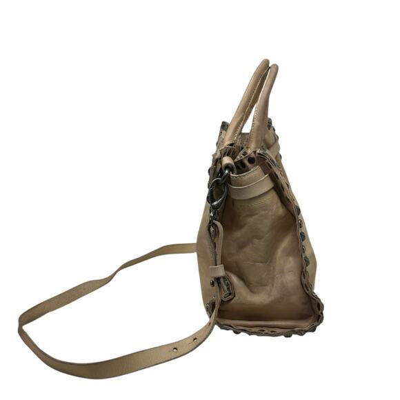 GIORGIO BRATO Beige Leather Studded Tote Bag - Picture 4 of 16